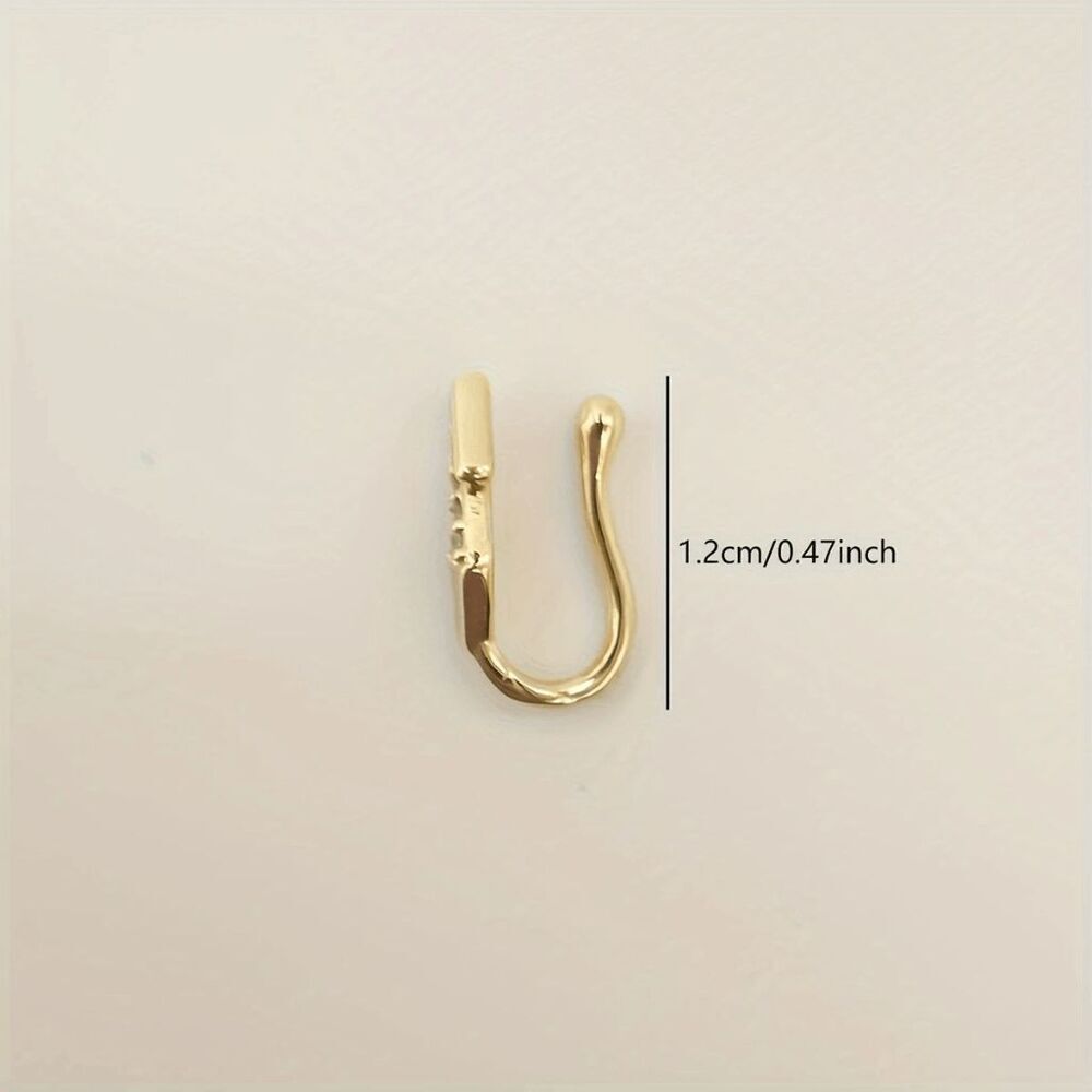MERMAID TAIL DIAMOND NOSE RING - Picture 3 of 4